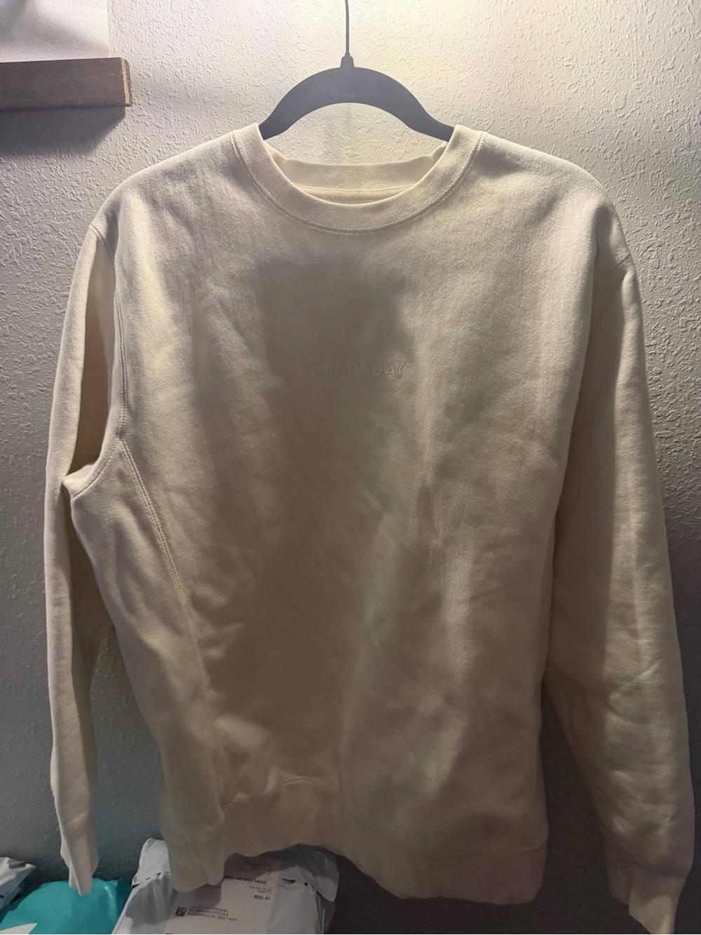 Mens Cream Crewneck Sweatshirt